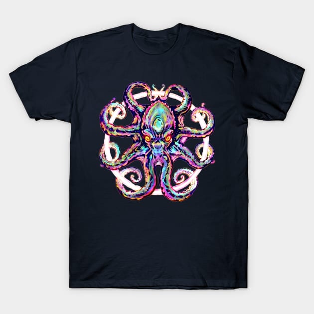 Neon Octopus T-Shirt by Villainmazk